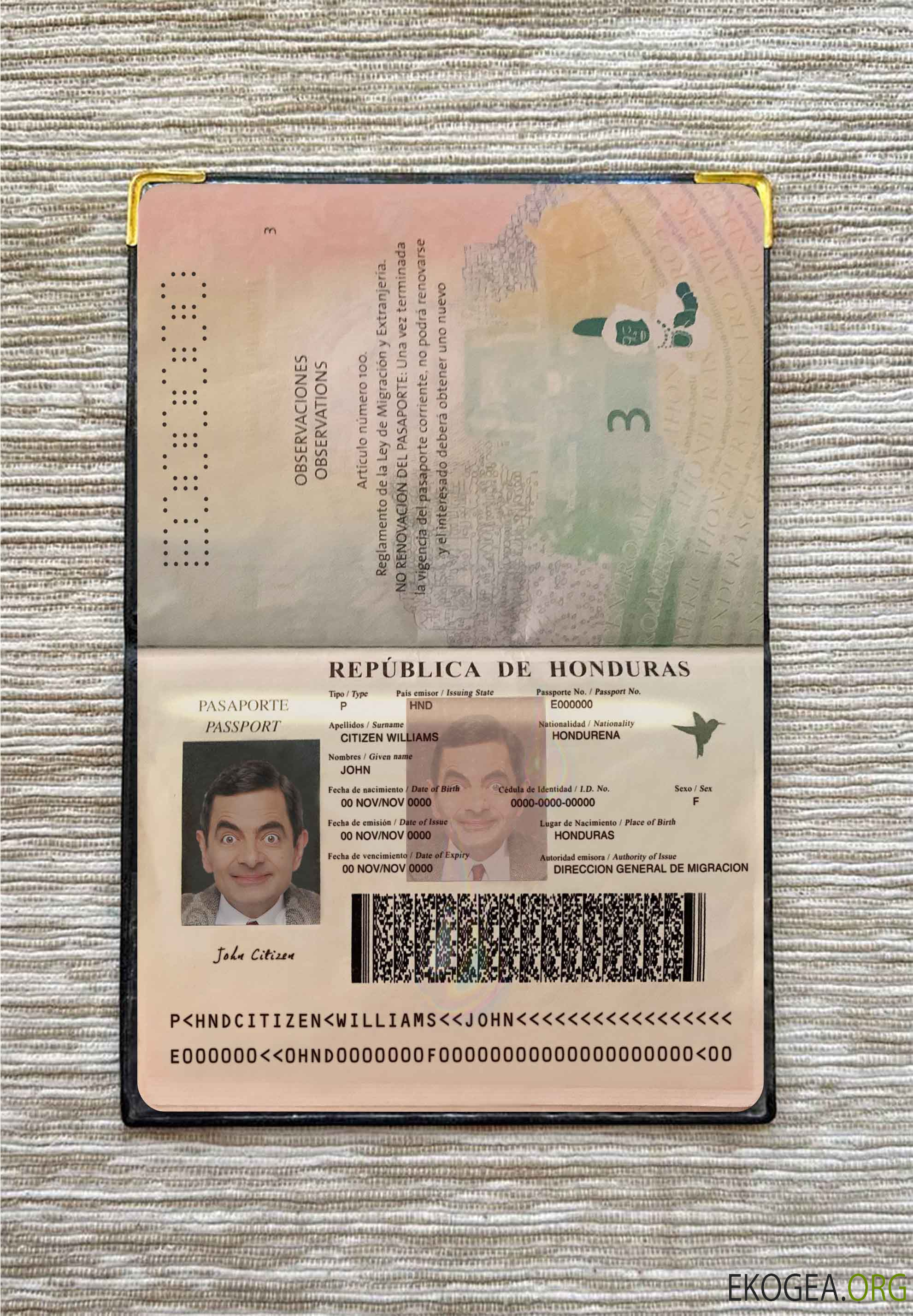 Look photo du col du Honduras